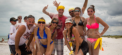 A group of people enjoying a MarineMax Event