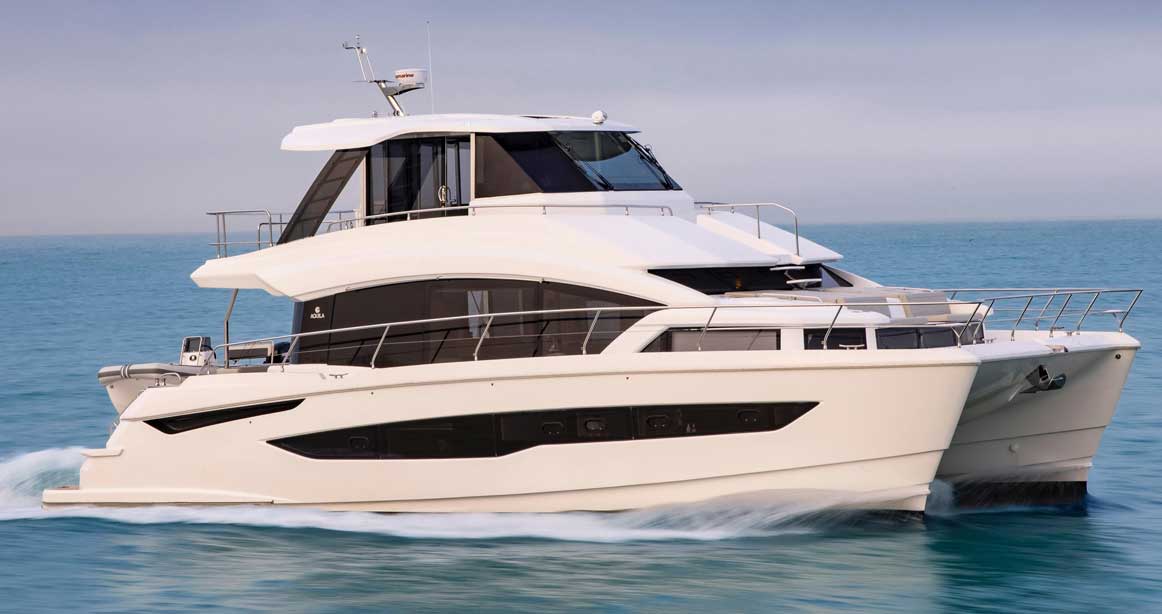 Aquila Catamaran on the water