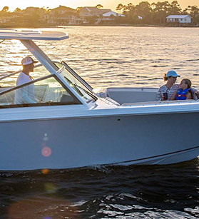 Family on a Sailfish boat