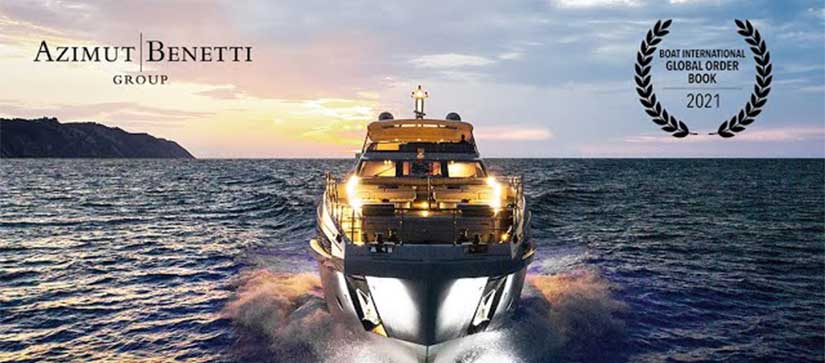 Azimut boat on the water