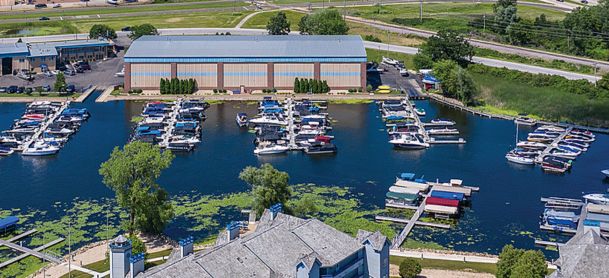 SkipperBud's Madison Marina aerial view 